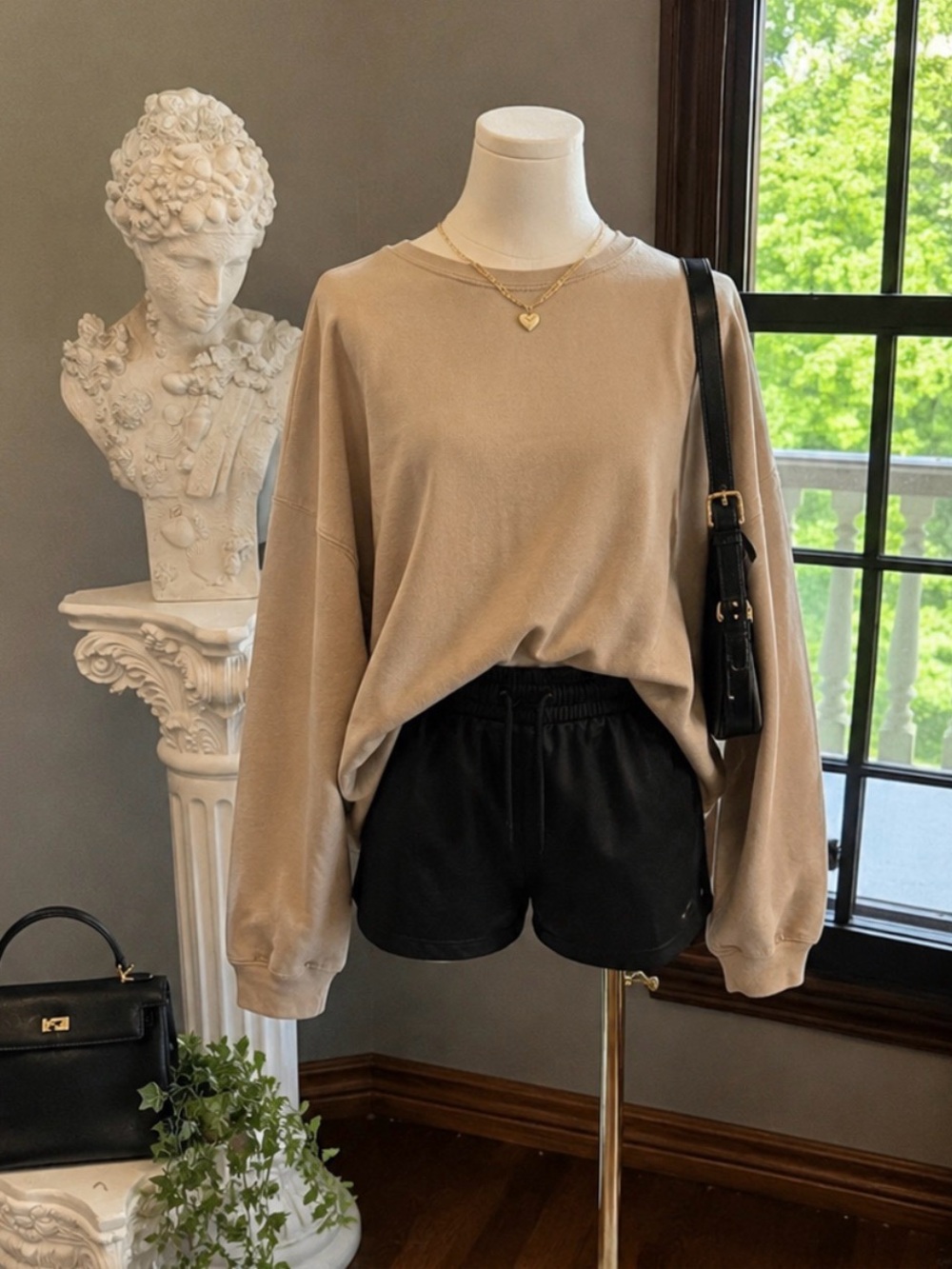 DARE 2B Oversized Neutral Beige Cozy  Sweatshirt Minimalist Lounge Pullover